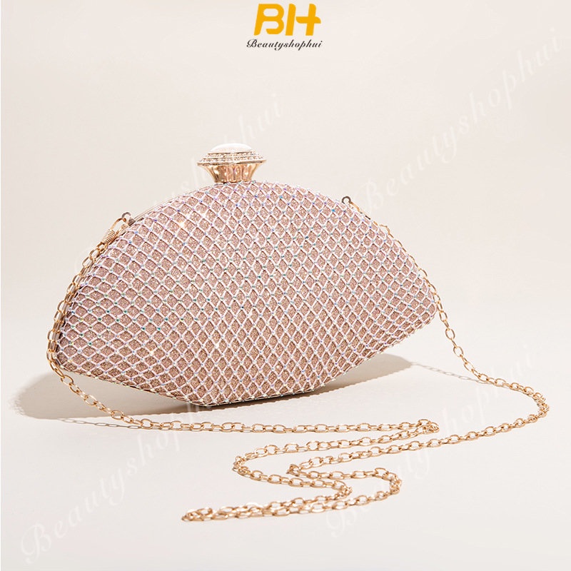 SAFERIDO 2025 New New celebrity rhinestone bag women's evening dress banquet clutch bag with diamonds portable dinner bag cheongsam messenger bag main image 1