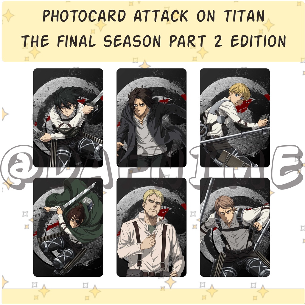 Attack ON TITAN THE FINAL SEASON PART 2 EDITION PHOTOCARD ANIME ...