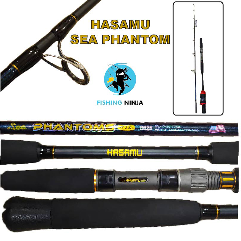 NINJA - HASAMU Sea Phantom SW Spinning Rod 5'8, 6'0 Panjang PE1-3/2-4/3 ...