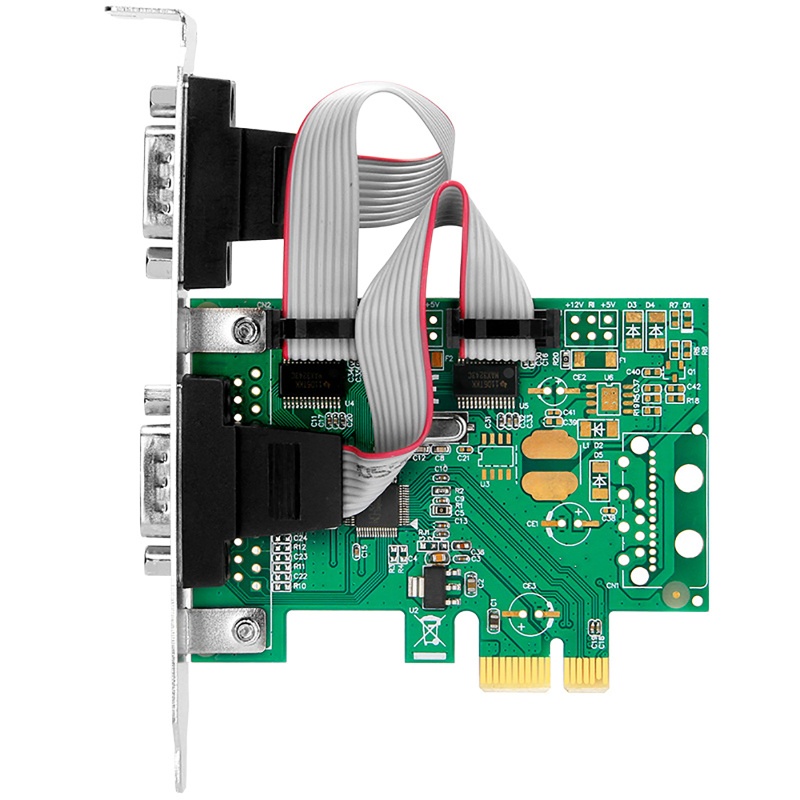SWEET~ 2 Port Native PCI for Express PCIE to RS232 Serial Adapter Card ...