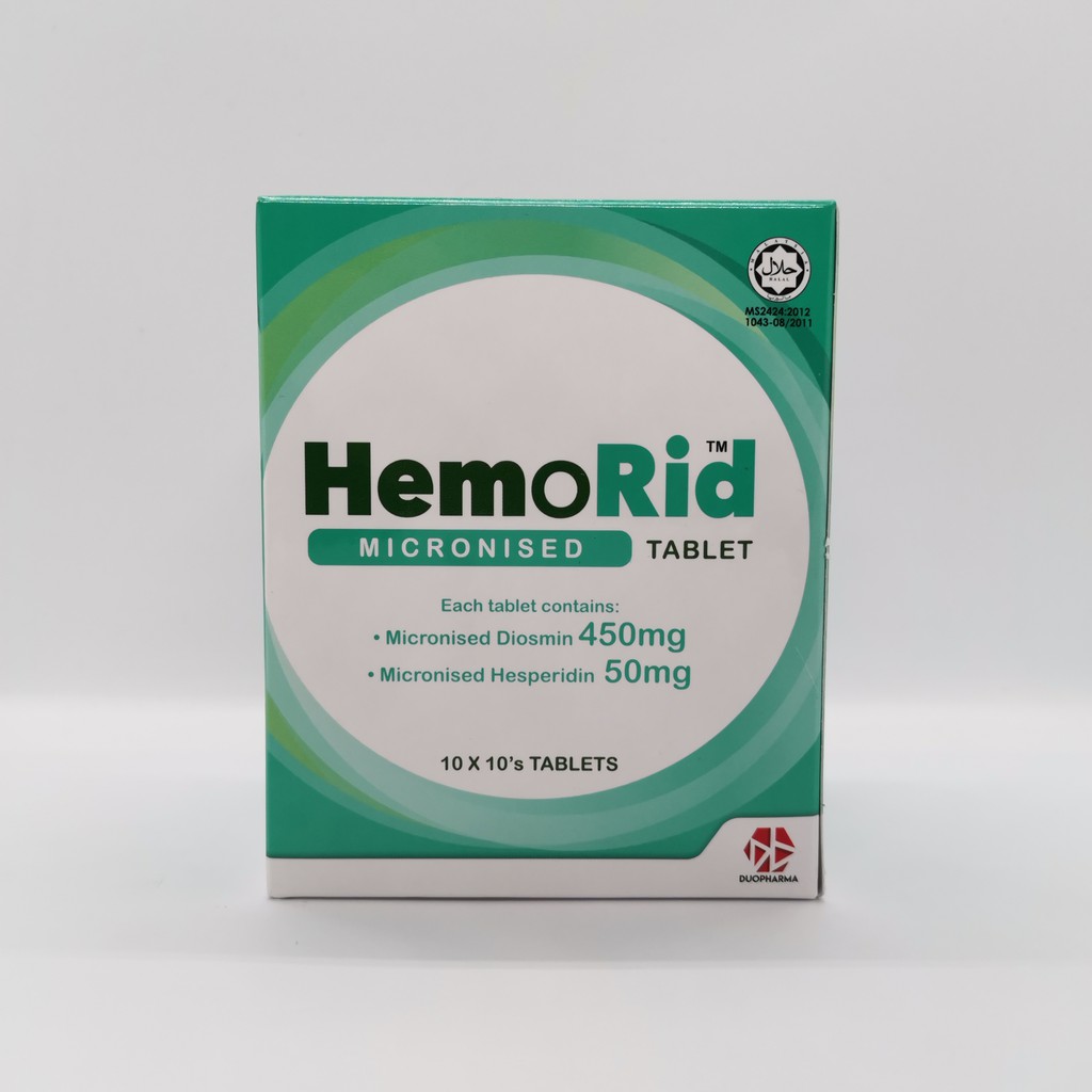 Hemo Rid micronised tablet (Untuk Rawatan Buasir) EXP 10/25 Shopee