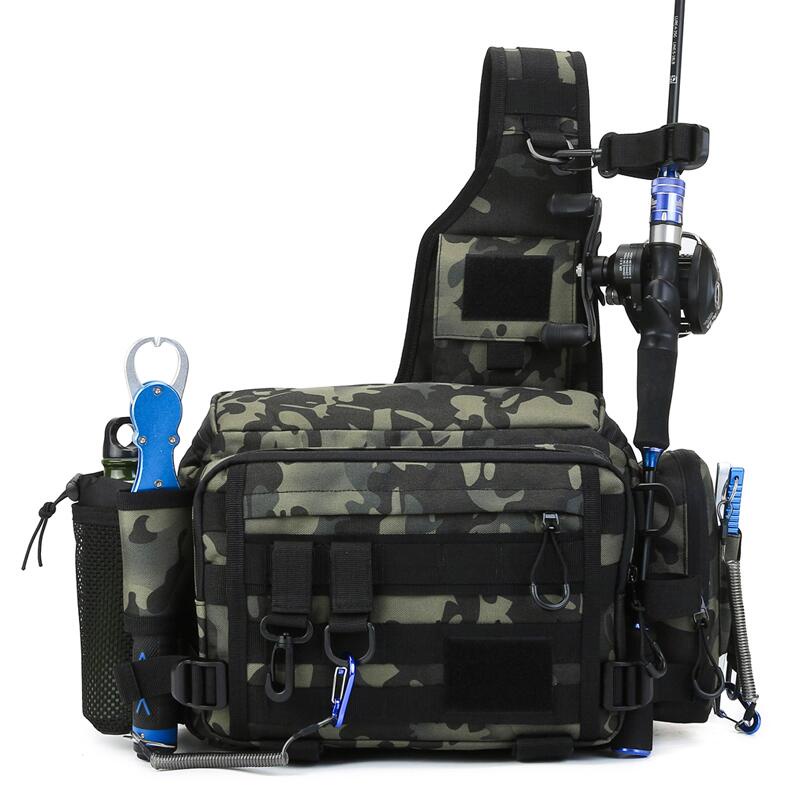 Multifunctional Fishing Tackle Bags Single Shoulder Crossbody Bag Waist  Pack Fish Lures Gear Utility Storage Fishing Bag X232G