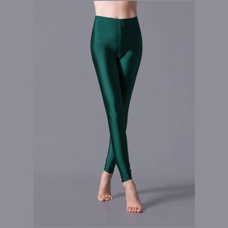 Bright Green Tropical Ferns Shiny Long Yoga Pants / Leggings - sizes u –  Ori Active