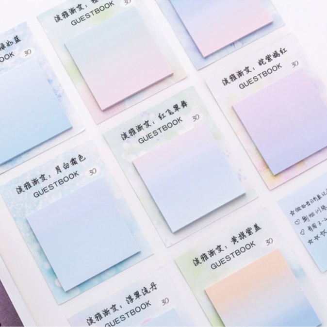MEME Sticky Notes Memo Notes Gradient Color Ins Style Shopee Malaysia