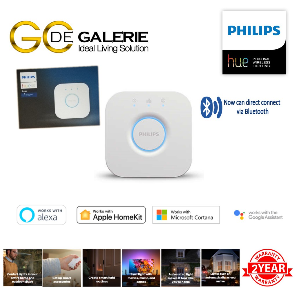 Philips Hue bridge Zigbee Technology Control up to 50 Light with App/Voice Shopee Malaysia