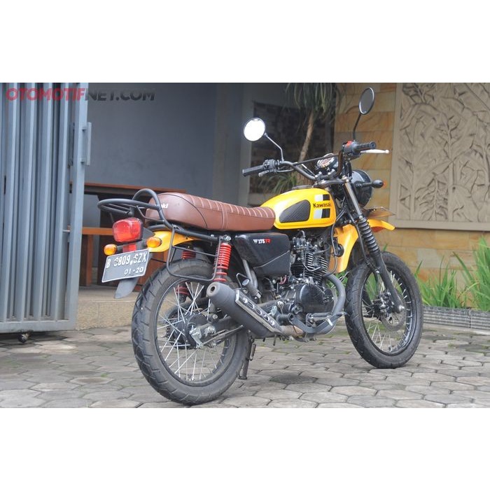 Kawasaki W175 TR Back Rack custom PnP Plug n play Terrace Workshop ...