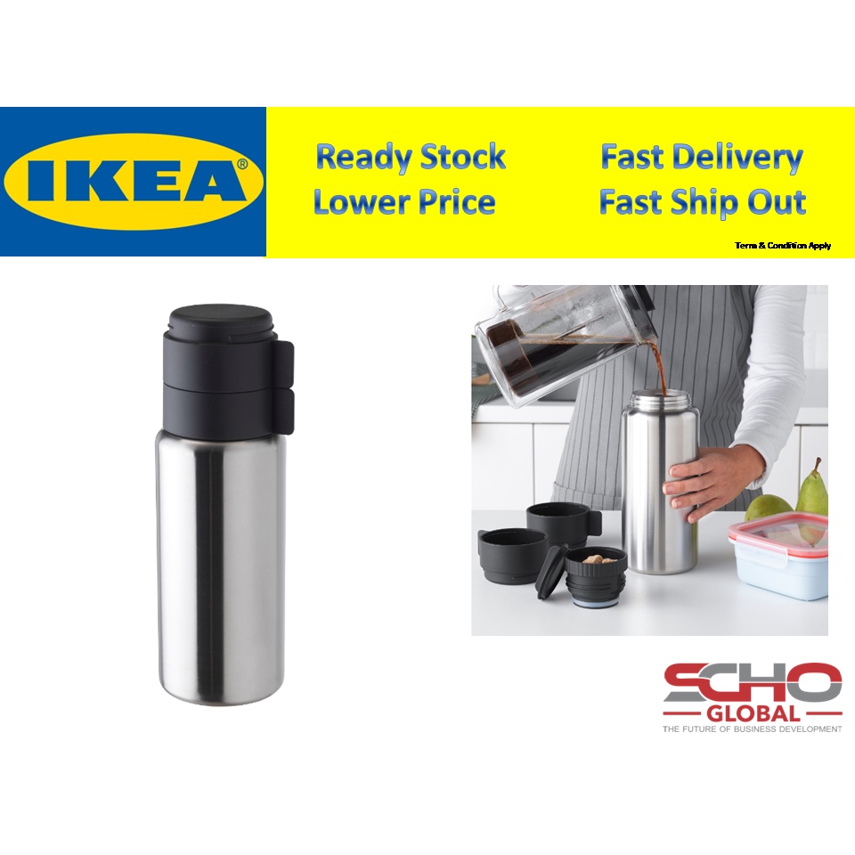 Ikea Utrustning Steel Vacuum Flask 1 L Shopee Malaysia