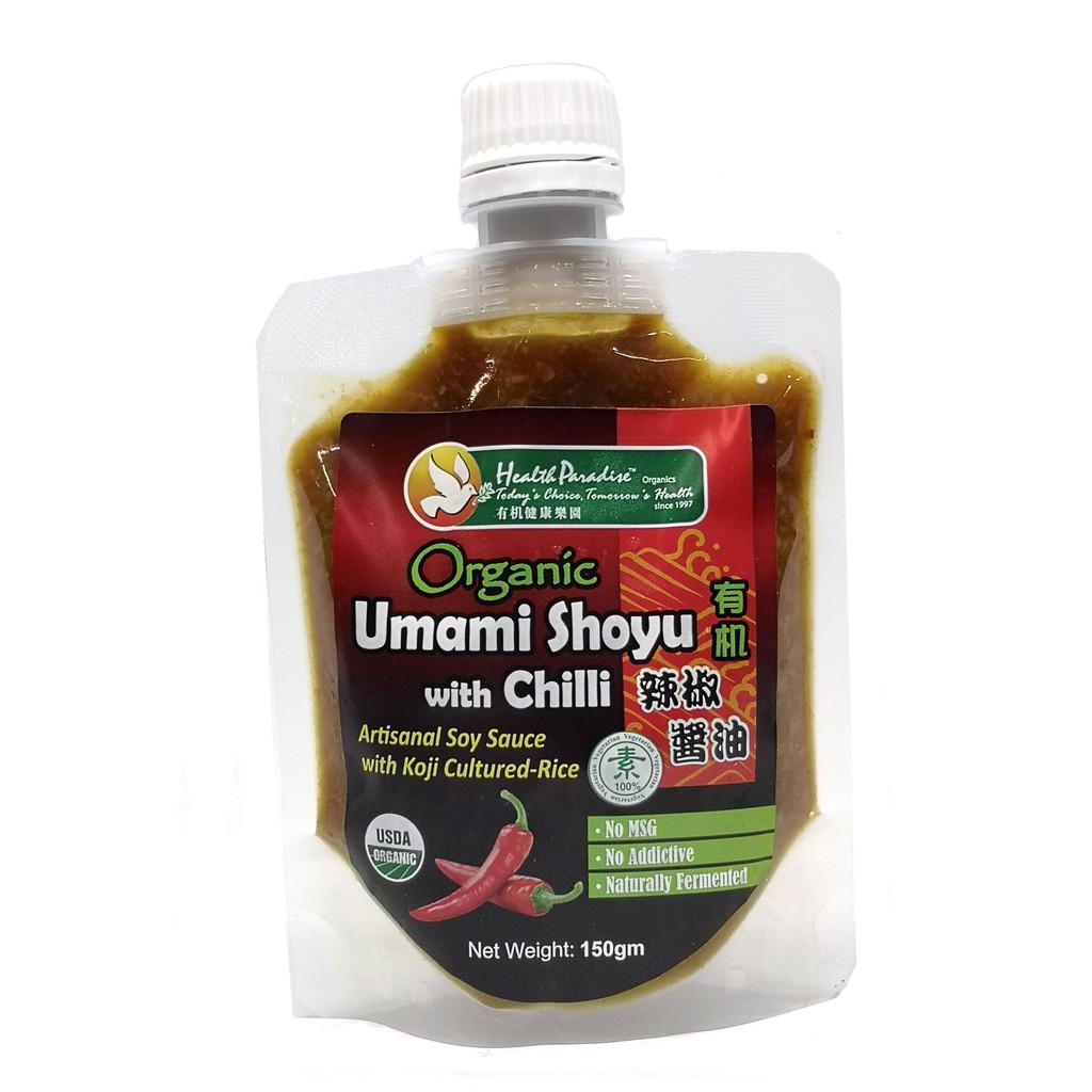 Health Paradise Organic Umami Shoyu With Chilli 150gm Artisanal Soy