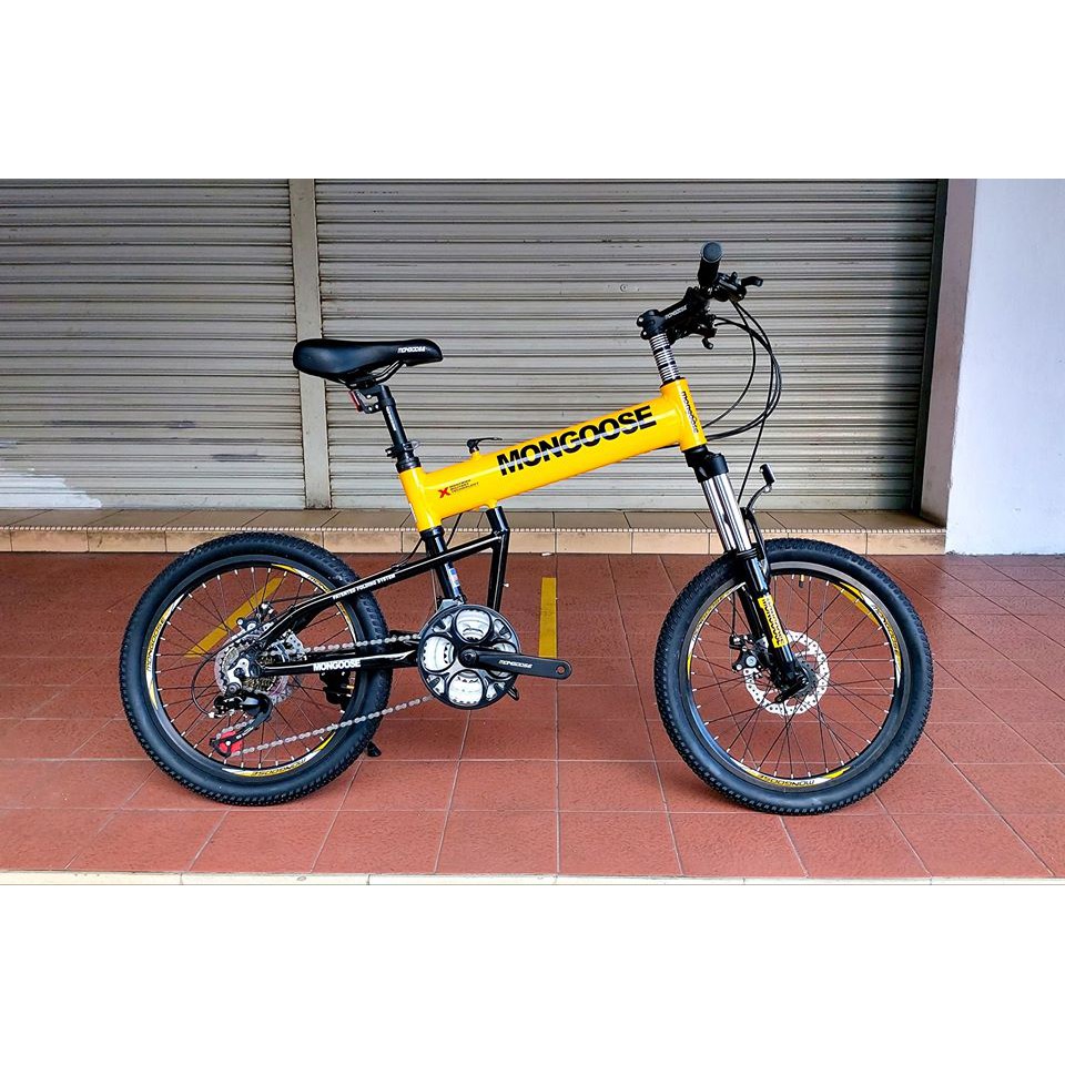 Mongoose folding best sale bike 20