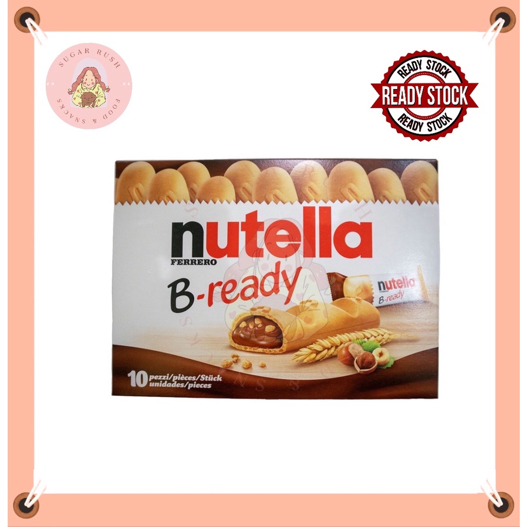 Chocolate FERRERO Nutella B-ready Wafer Filled With Hazelnuts Spread ...