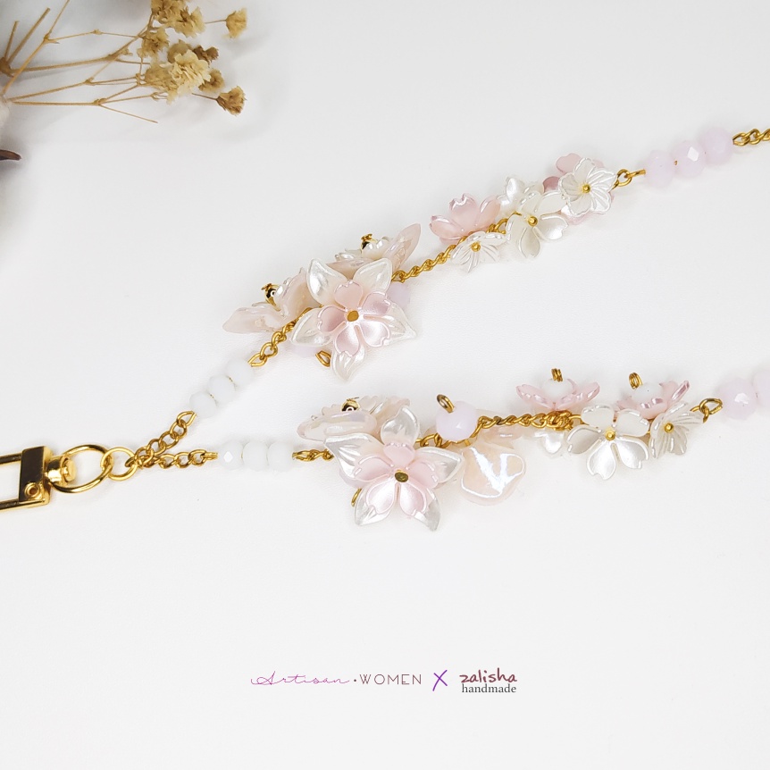Lanyard ID Card Mix Petal Chain/ID Card Necklace/ID Card Strap Shopee Malaysia