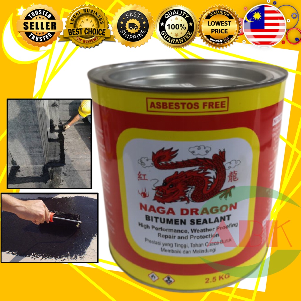 NAGA DRAGON BITUMEN SEALANT GAM BUMBUNG ZINK / PENAMPAL BOCOR (300GM ...