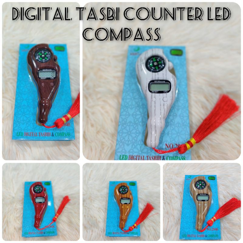 Digital Counter/Tasbih With Compass Mix Colour - Modesty Collection