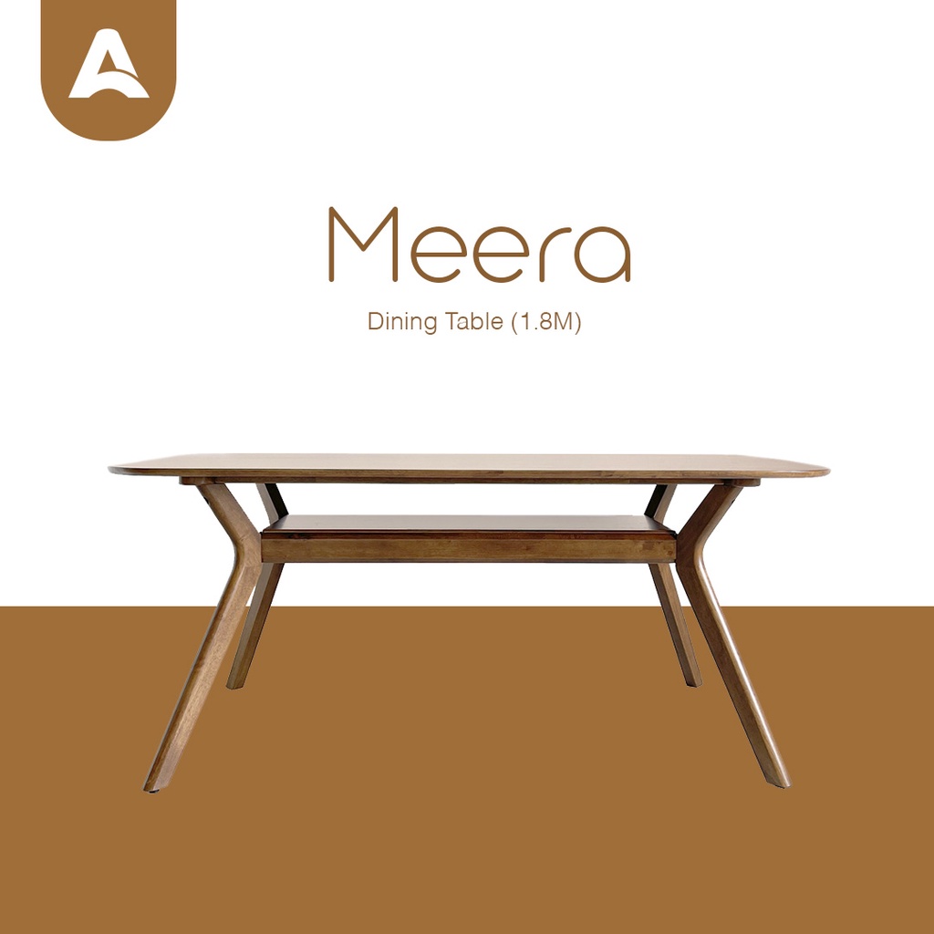 Arturo - Meera Solid Wood Dining Table (1.8M) | Shopee Malaysia