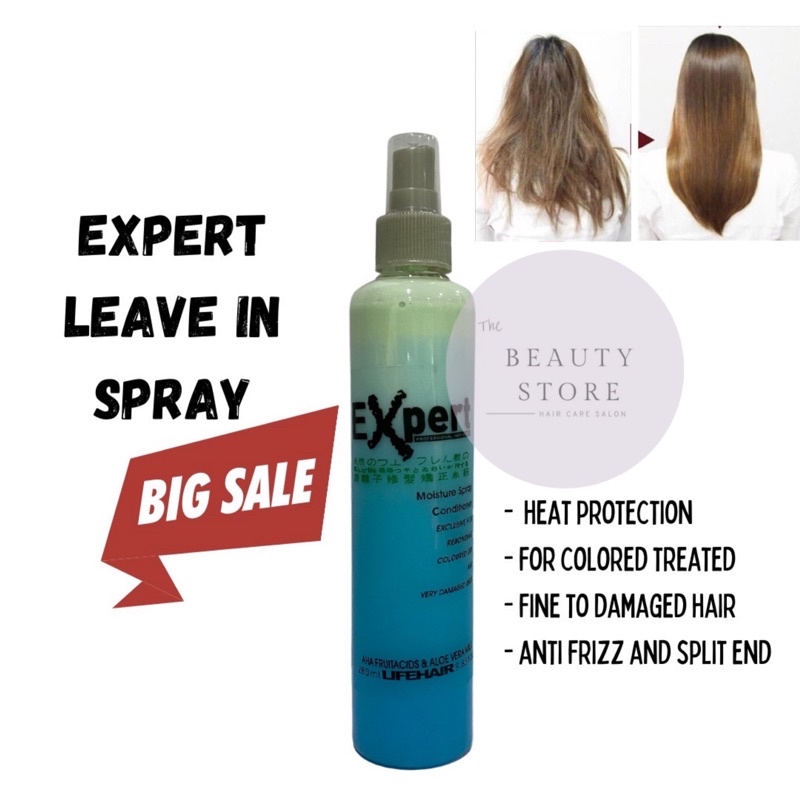 Expert Detangle Heat Protection Leave in Spray Keratin Rambut Kering ...