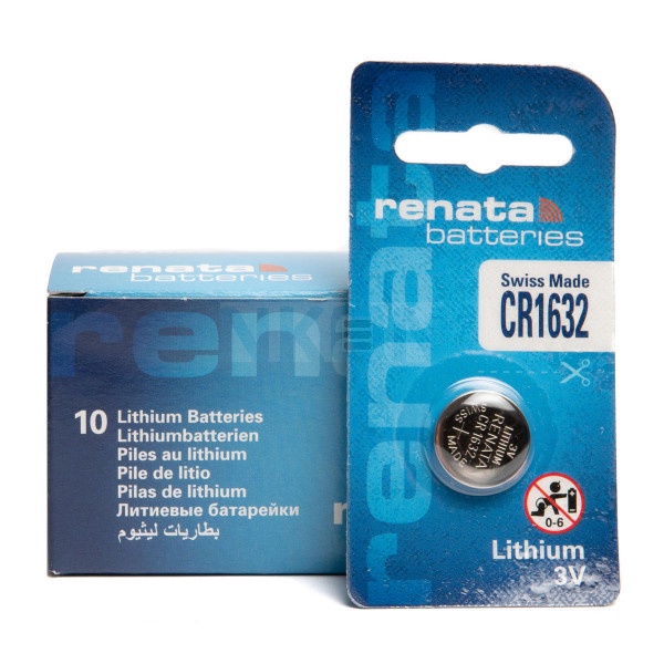 Renata CR2016 Lithium Battery - 3V Coin Cell Blister Pack