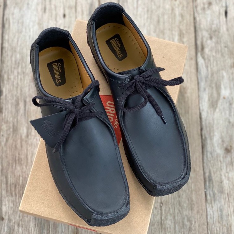 Clarks natalie black leather cheap