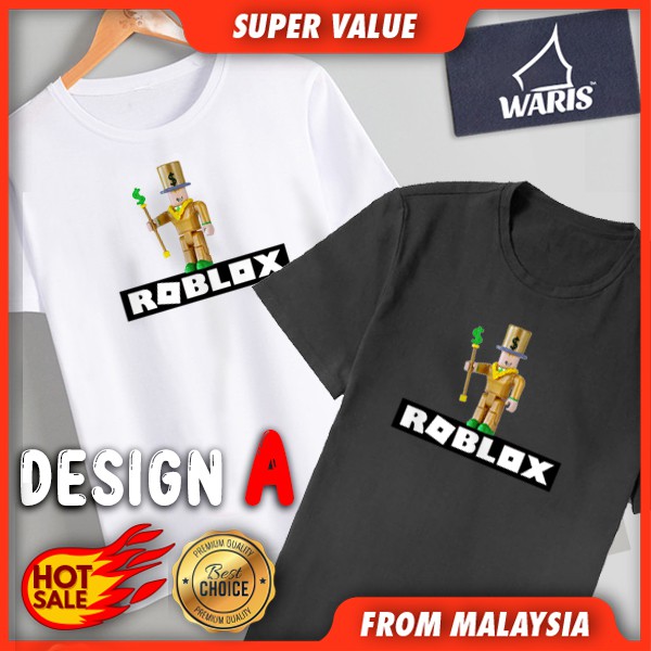Roblox 01 & 02 (Design A & B) T-Shirt 100% Cotton (Adults) | Shopee Malaysia