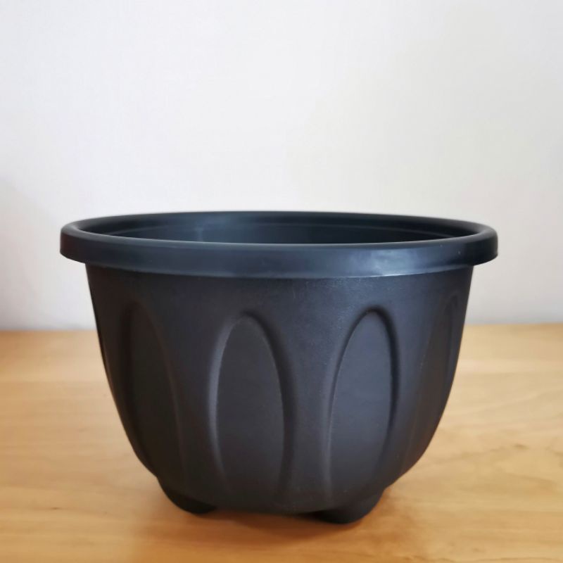 16.5cm Black Plastic Pot🌻Punchable Holes🌻Pasu Plastik Hiasan Bercorak ...