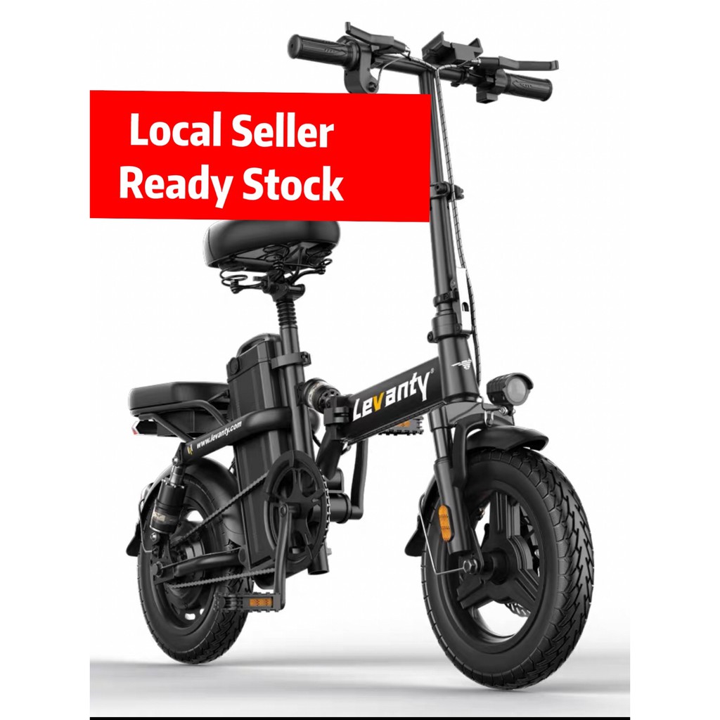 READY STOCK 14 inch electric bicycle folding e Bike e scooter Lithium Battery 8Ah electric basikal Shopee Malaysia