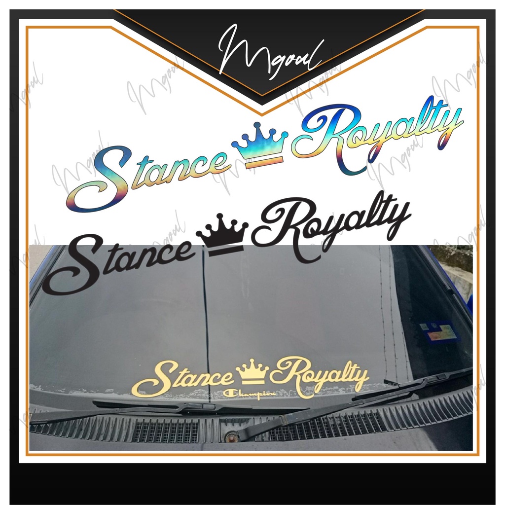 [ReadyStock]STANCE ROYALTY CAR STICKER WINDSCREEN STICKER STANCE LOWER ...