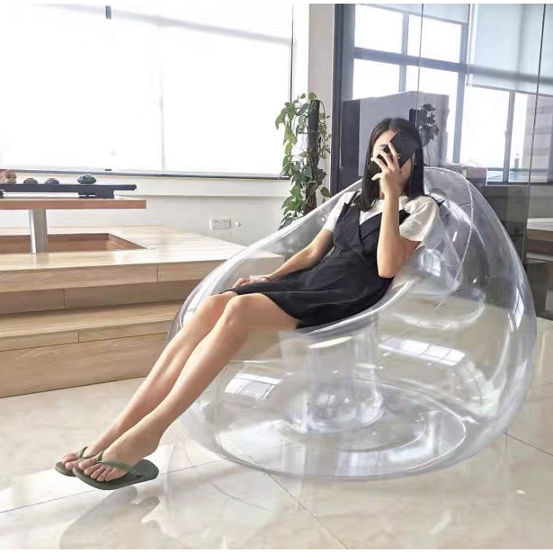 Transparent Inflatable Sand Air Lounger Indoor Outdoor Sofa Art