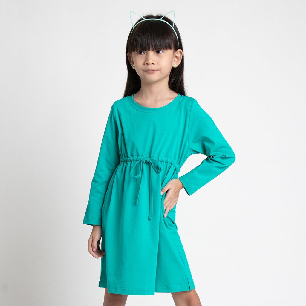 Forest Kids Girl Premium Cotton Long Sleeve Kids Dress | Baju Budak ...