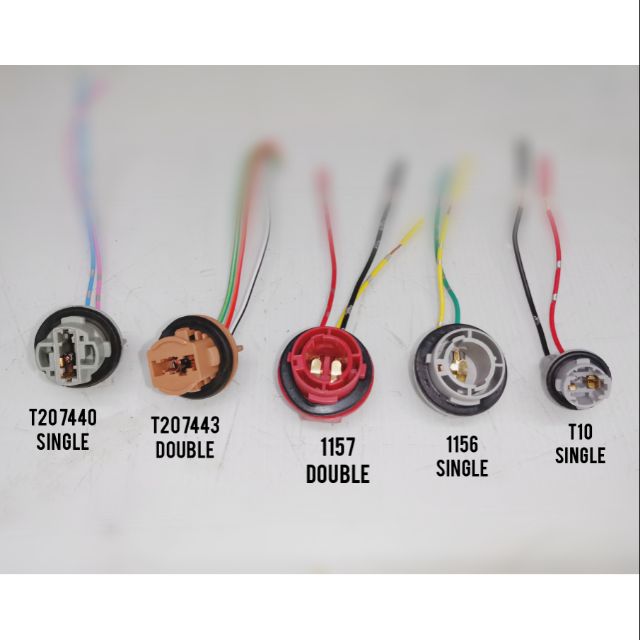 T20 7440 T20 7443 T10 T15 1156 1157 tail light socket adapter bulbs