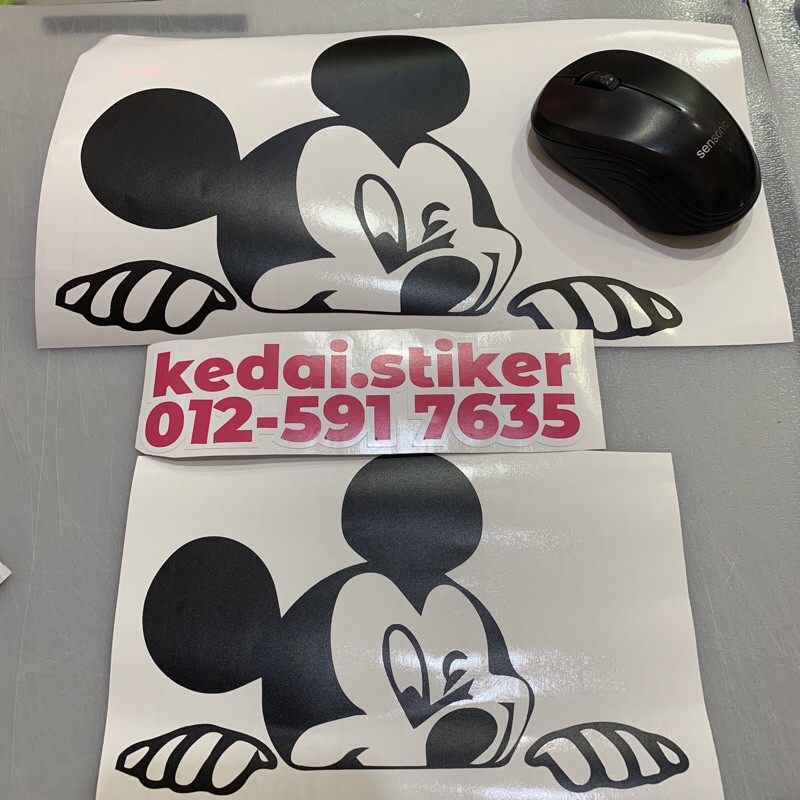 stiker mickey mouse lekat di kereta atau dinding rumab Shopee Malaysia