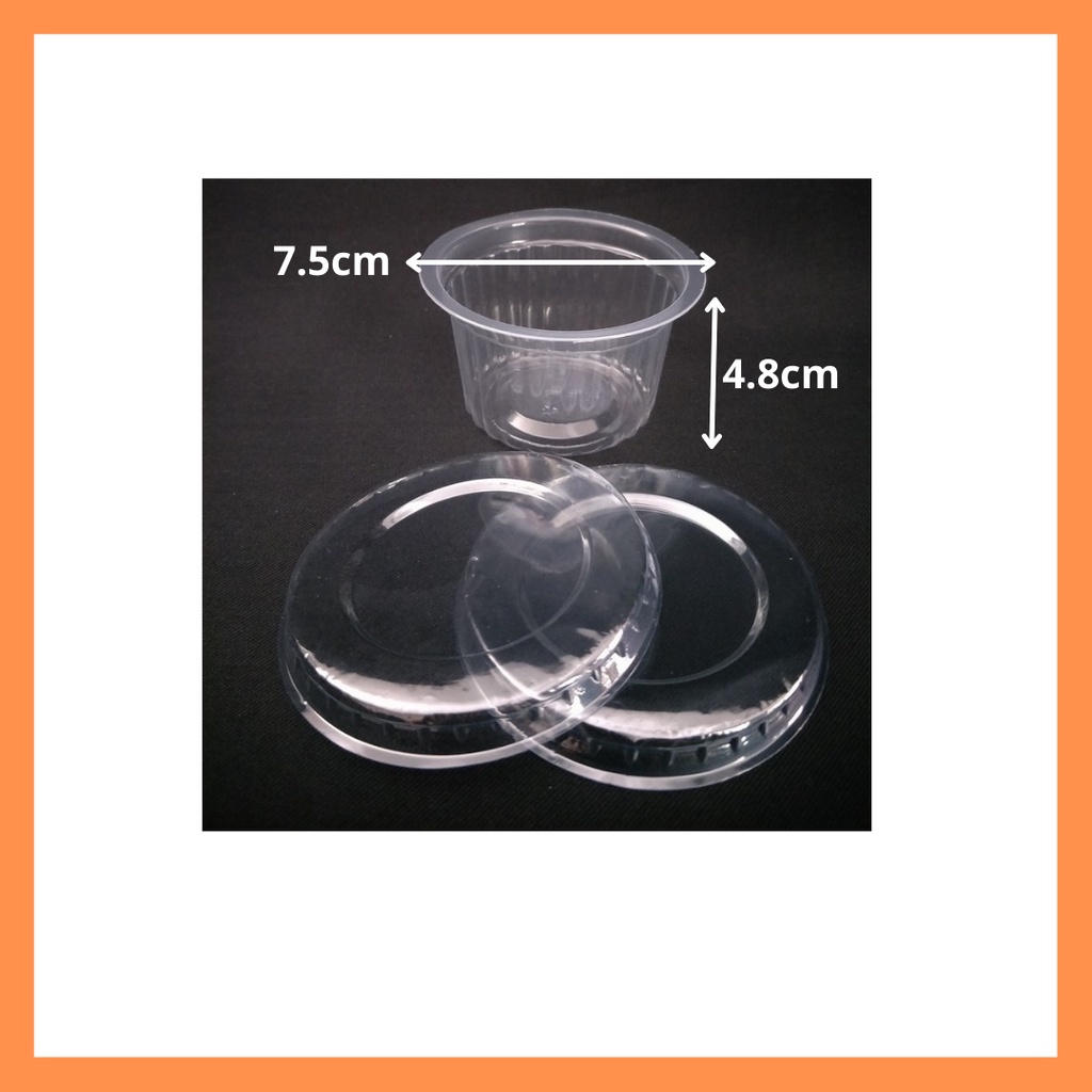 50 Pcs Acuan Puding Jelly Bertutup Agar-agar Acuan Puding Disposable ...