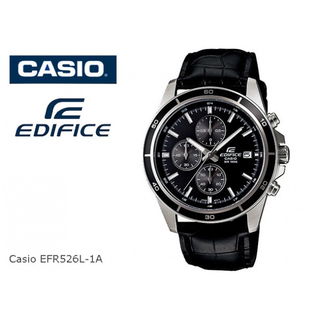 Casio edifice discount wr100m leather strap