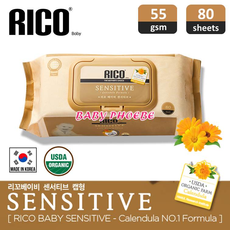 Rico Baby Wipes Wet Tissue Premium / Agabom Ultra Thick Baby Wipes ...