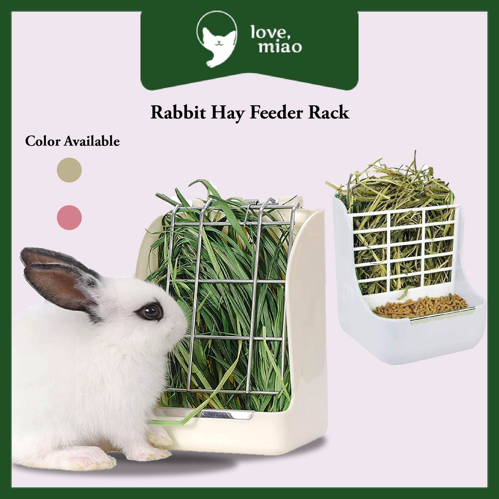 Hay Feeder Rabbit Small Pet Grass Food Hanging Bowl Cage Bowl / Tempak ...