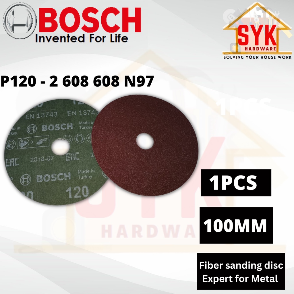 SYK Bosch 4 Inch Fiber Sanding Disc Grinding Disc Mata Grinder Kertas