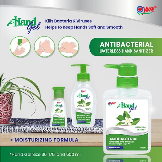 YURI ANTIBAC HAND GEL GREEN TEA 30ML | Shopee Malaysia