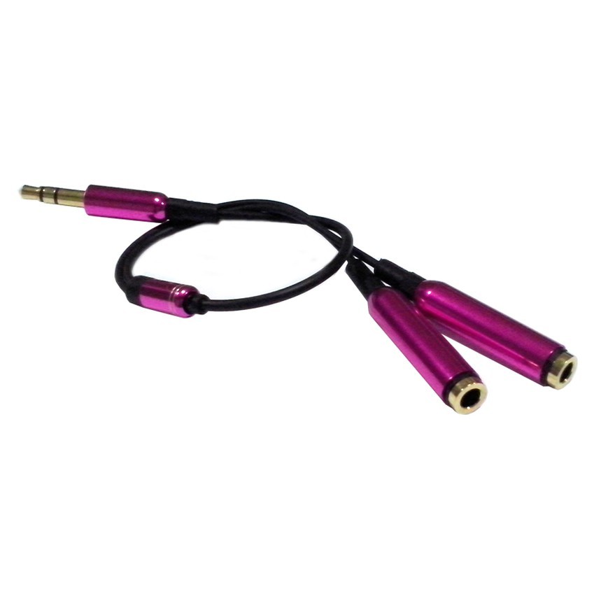 Mediatech 3-Ring Long Splitter Audio Cable - Pink (64975) | Shopee Malaysia