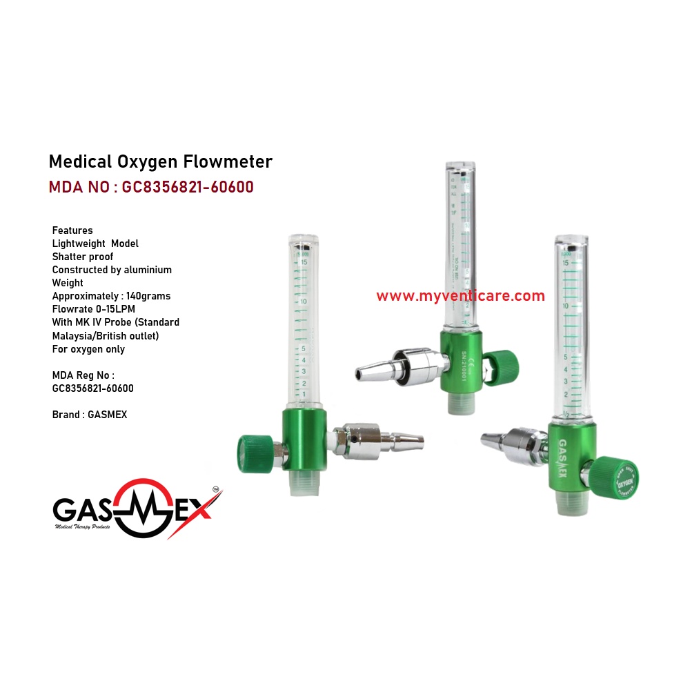 OXYGEN FLOWMETER ALL RANGES WITH MKIV OUTLET (WALL) BRISTISH STANDARD