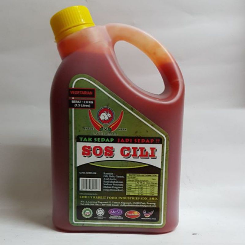 Sos cili Cap Arnab (2kg) Shopee Malaysia