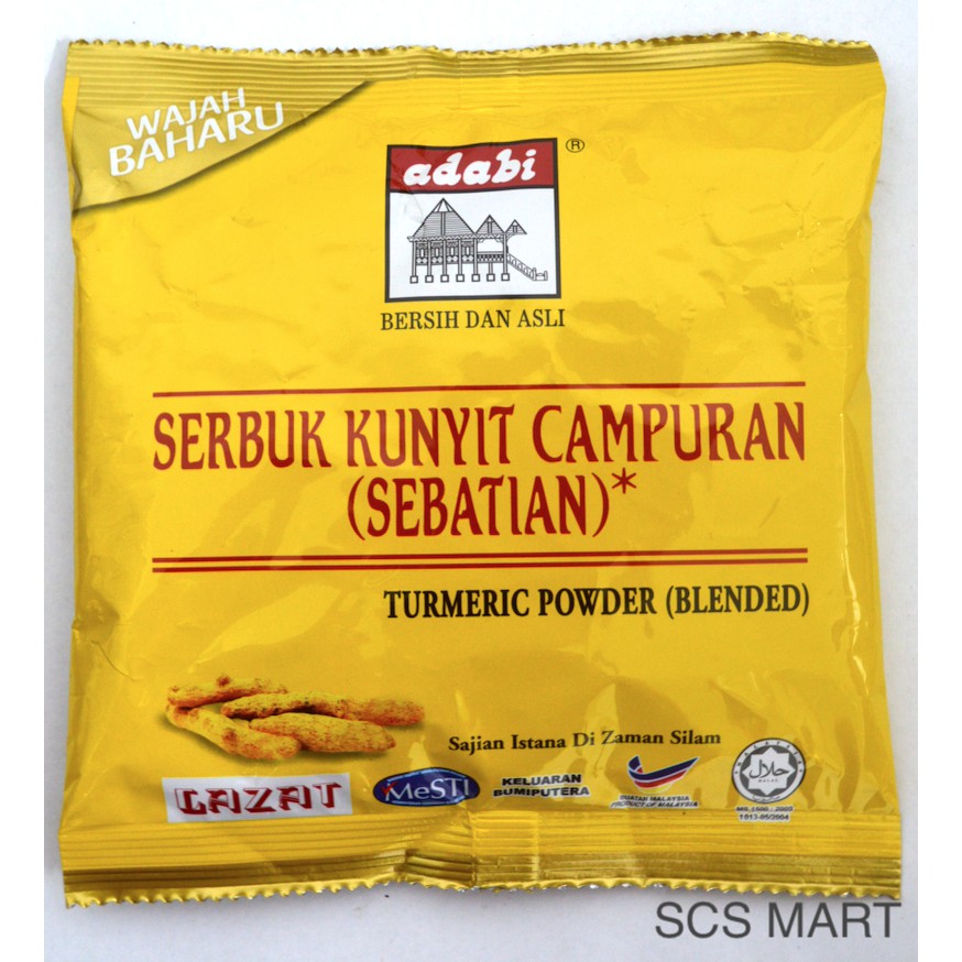 Adabi Turmeric Powder (Blended) 100g Serbuk Kunyit Campuran (Sebatian ...