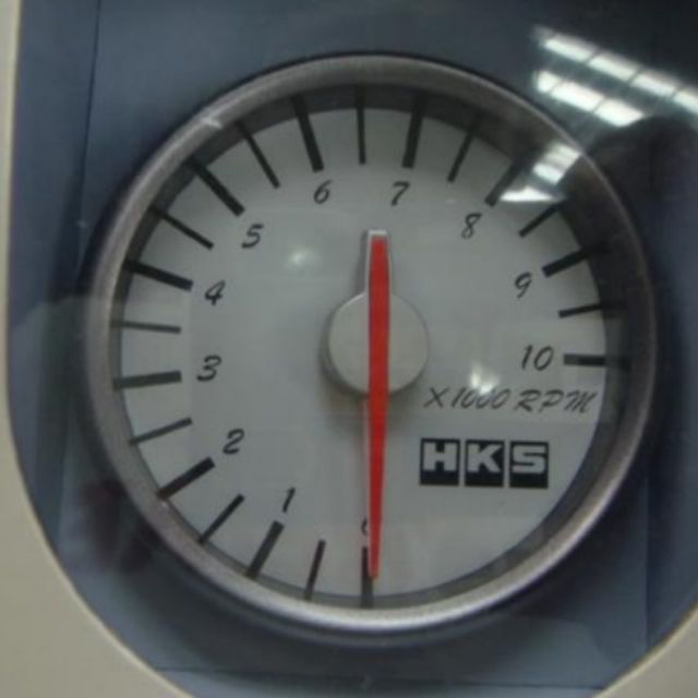 HKS Bright meter vacum RPM oil temp oil press water temp volt white