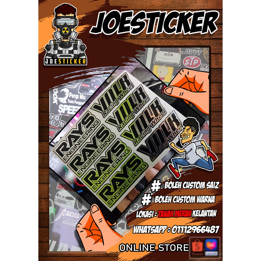 Sticker Te Superchrome Ada Pelbagai Pilihan Saiz Rim Shopee Malaysia