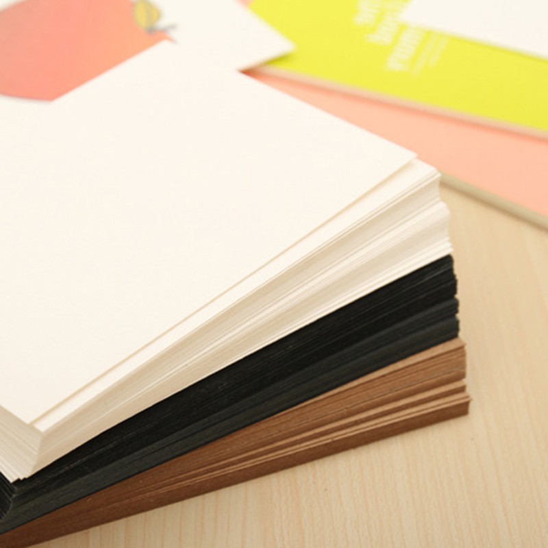 PPAPPAPPIYO 50-Pack Kraft Paper Index Cards - 3x5 Inches, 180gsm Thick Blank Cards For Study & Notes