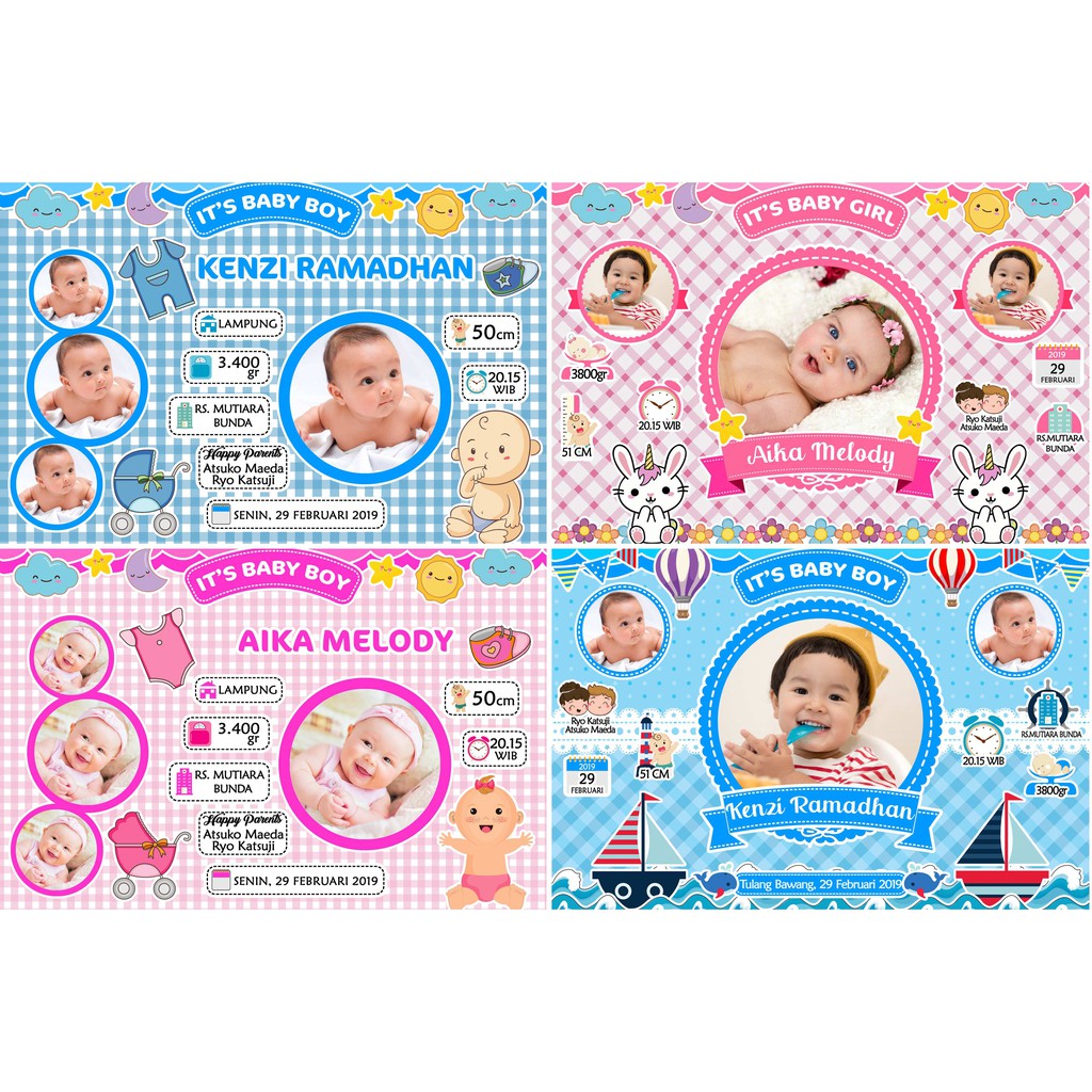 Wall Decor Wall Decor Custom Baby Born Wall Displays Baby Biodata Wall ...