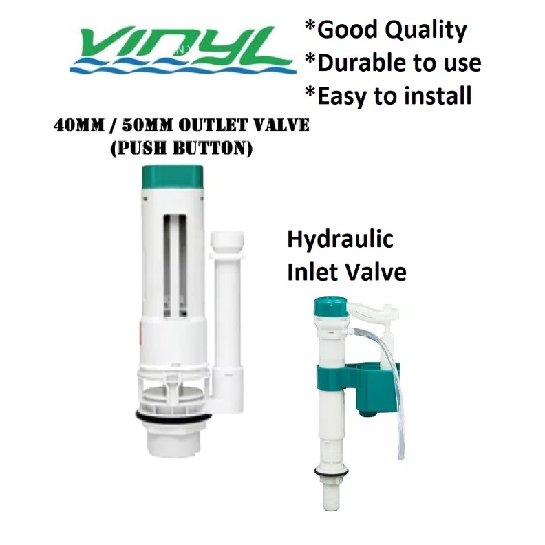 40MM / 50MM VINYL Single Push Button Flush Outlet Valve / hydraulic ...