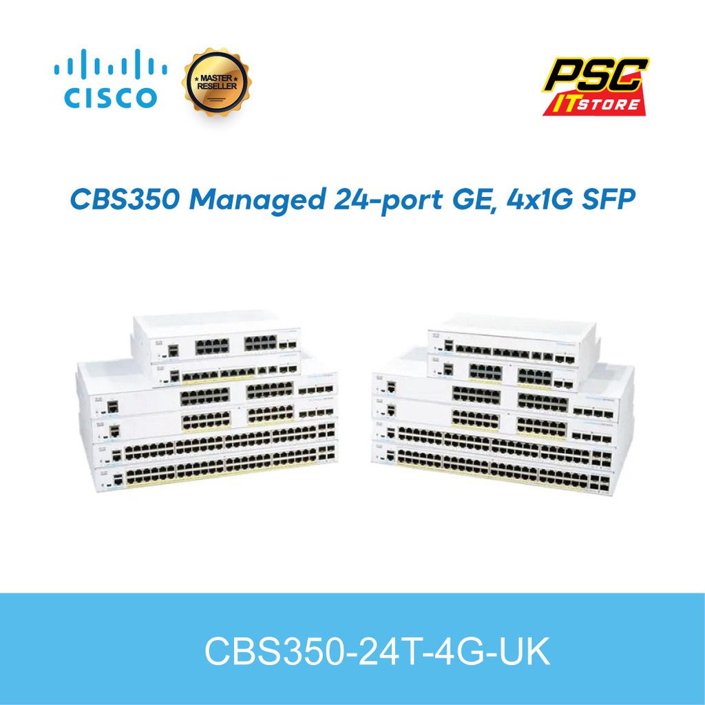 Cisco CBS350-24T-4G-UK | CBS350 Managed 24-port GE, 4x1G SFP | Shopee ...