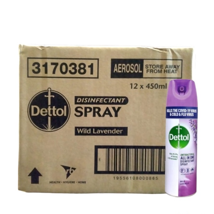 Dettol Disinfectant Spray Lavender 450mlX12(1CTN) Shopee Malaysia