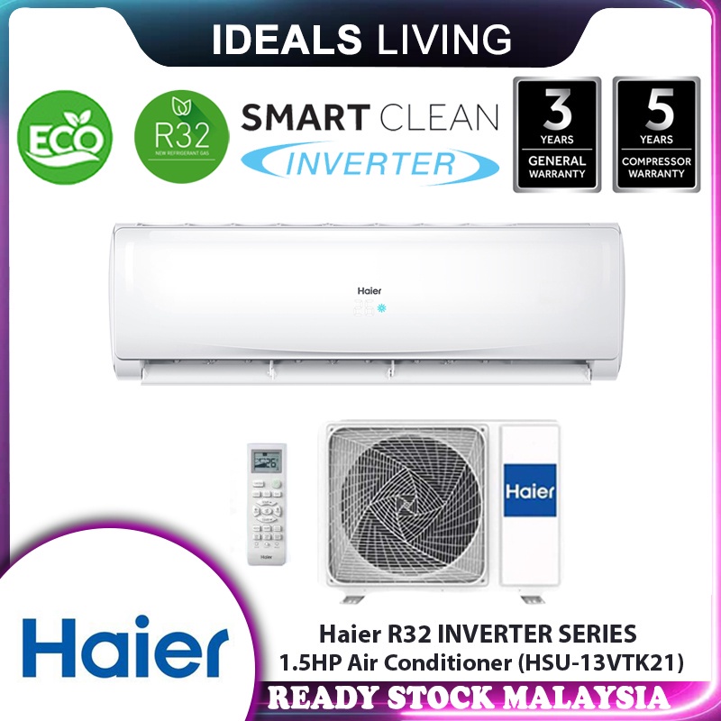 Haier R32 Inverter Series 1.0HP Air Conditioner (HSU-10VTK21)/1.5HP Air ...