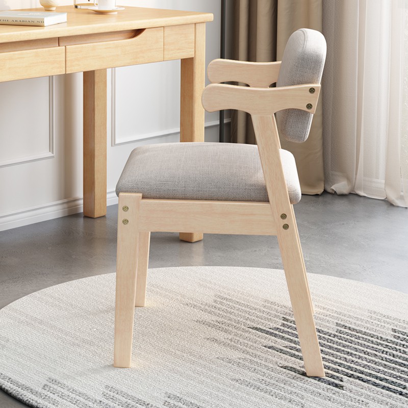 Nordic solid wood dining chair desk chair home leisure chair modern ...