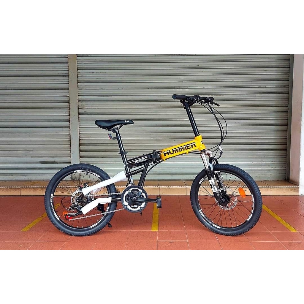 RESTOCK 20 HUMMER Folding MTB Shimano 21 Speed mountain bike Shopee Malaysia