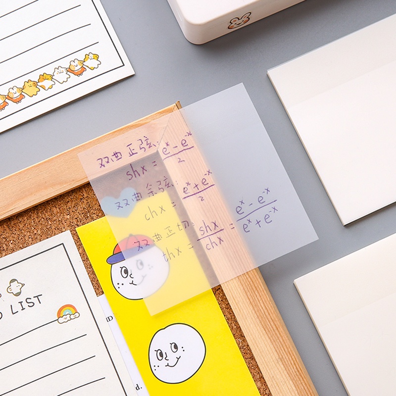masterborong Transparent Sticky Notes Memo Pad Post-It Note To Do List ...
